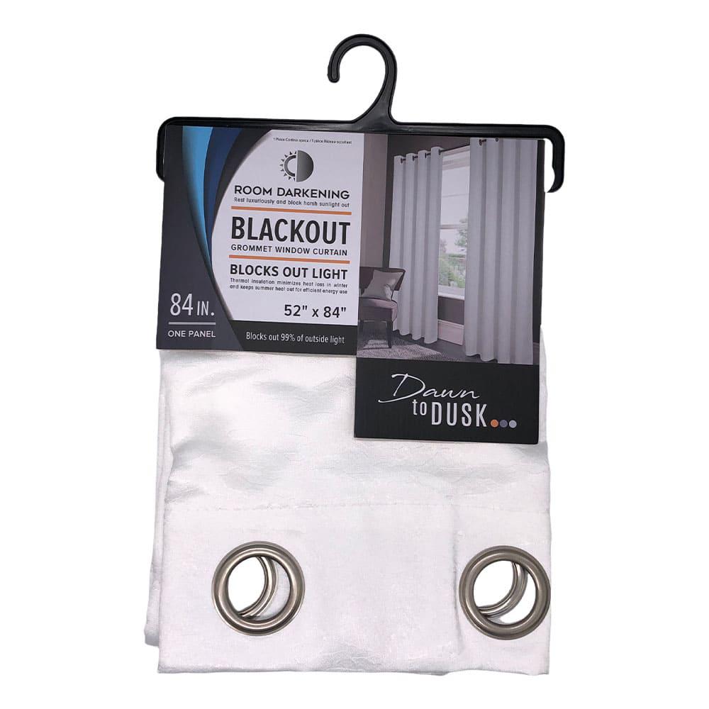Cortina Rt Designer San Juan Blackout Con Aros de 52" x 84" - Blanco