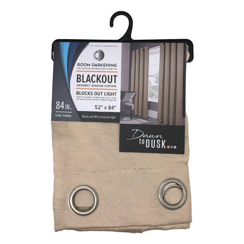 Cortina Rt Designer San Juan Blackout Con Aros de 52" x 84" - Camel