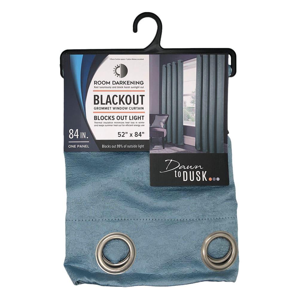 Cortina Rt Designer San Juan Blackout Con Aros de 52" x 84" - Azul Claro