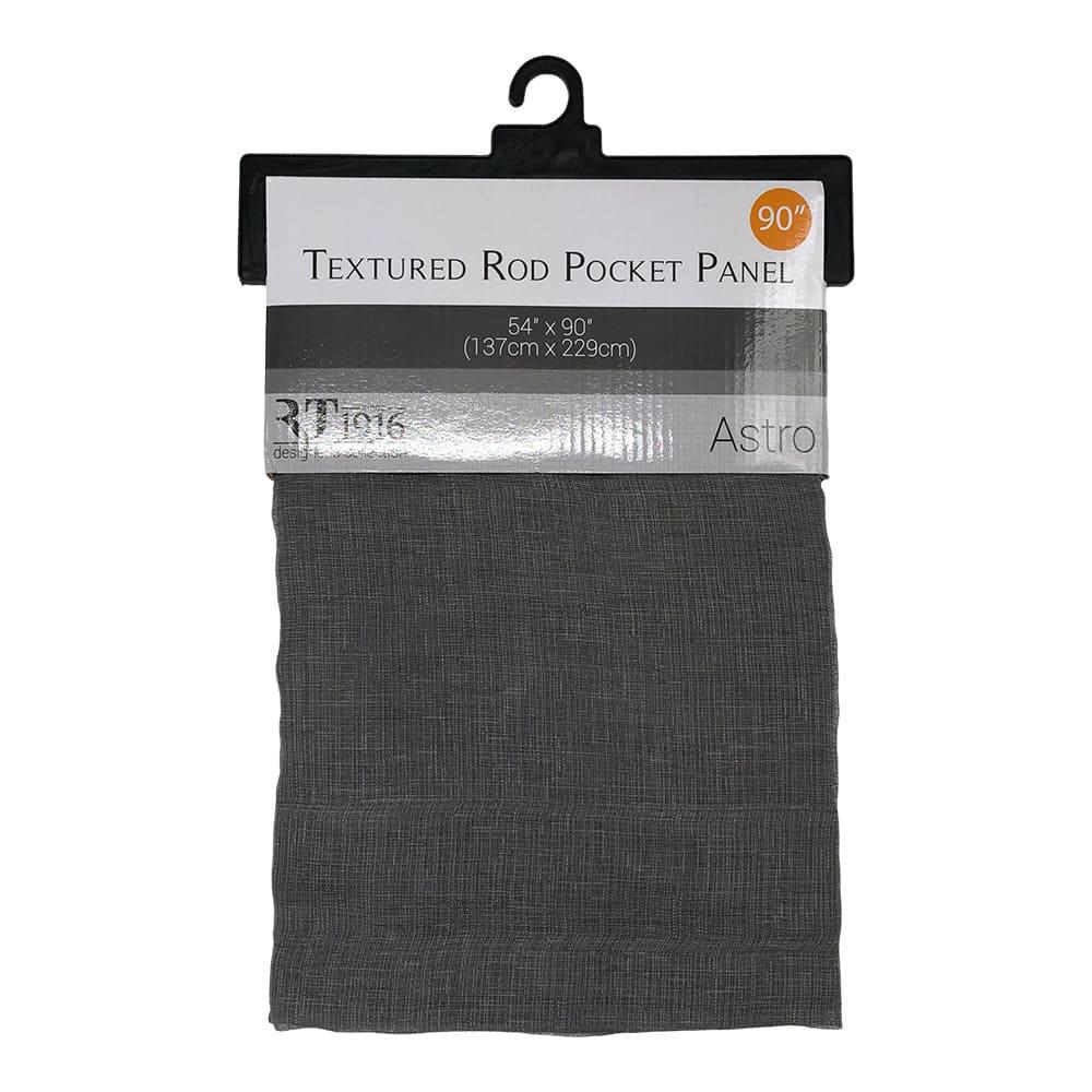 Cortina Rt Designer Astro Con Rod Pocket de 54" x 90" - Gris Oscuro