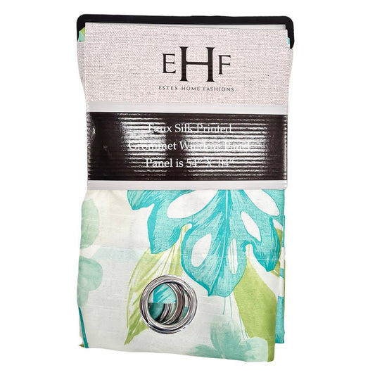 Cortina Estex Leaf Con Aros 54" x 84" - Menta