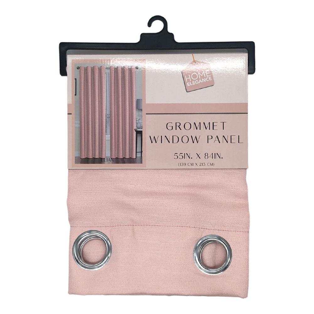 Cortina Home Elegance Elian 54" x 84" C/Aros - Rosa Claro