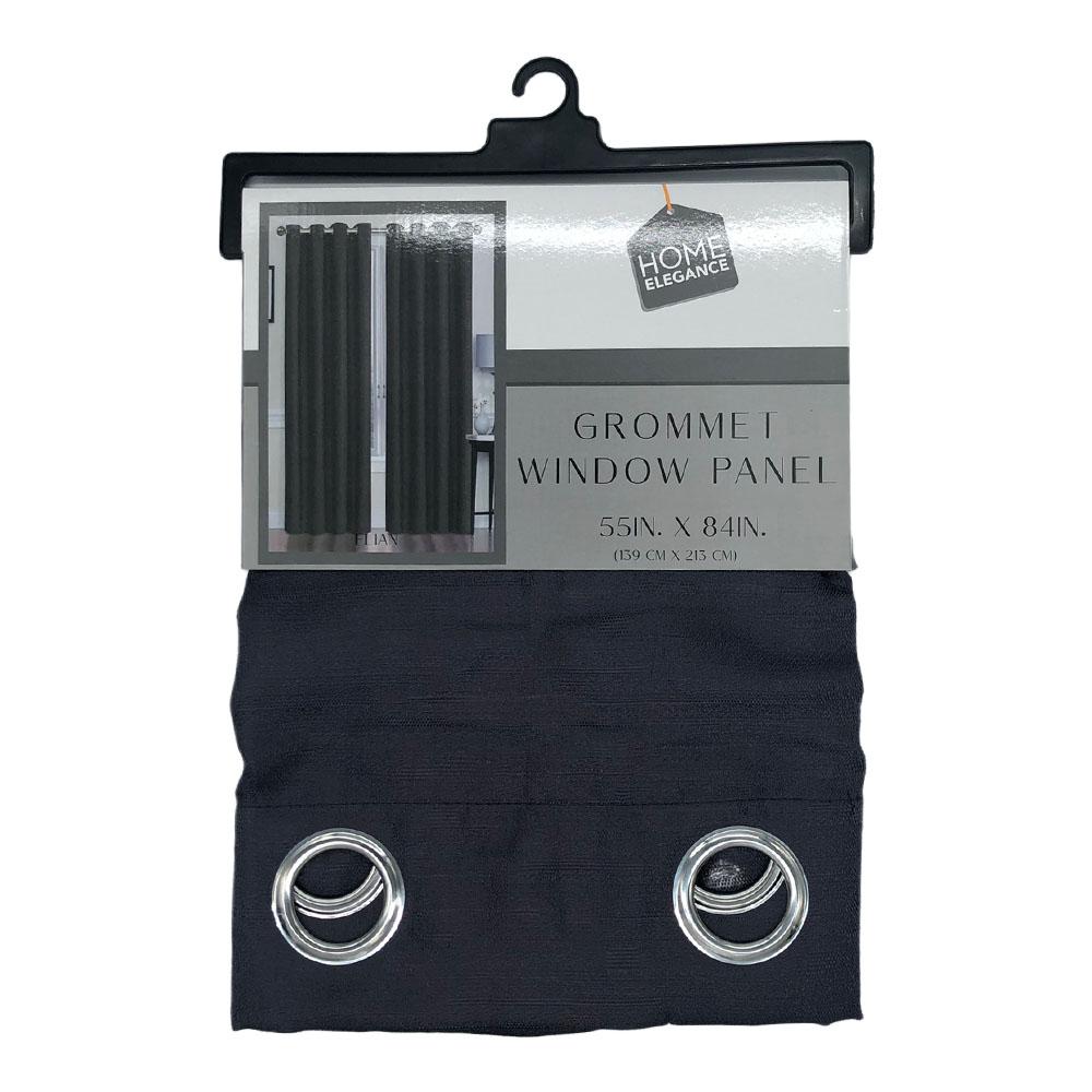 Cortina Home Elegance Elian 54" x 84" C/Aros - Gris Oscuro