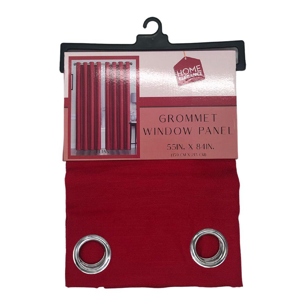 Cortina Home Elegance Elian 54" x 84" C/Aros - Rojo