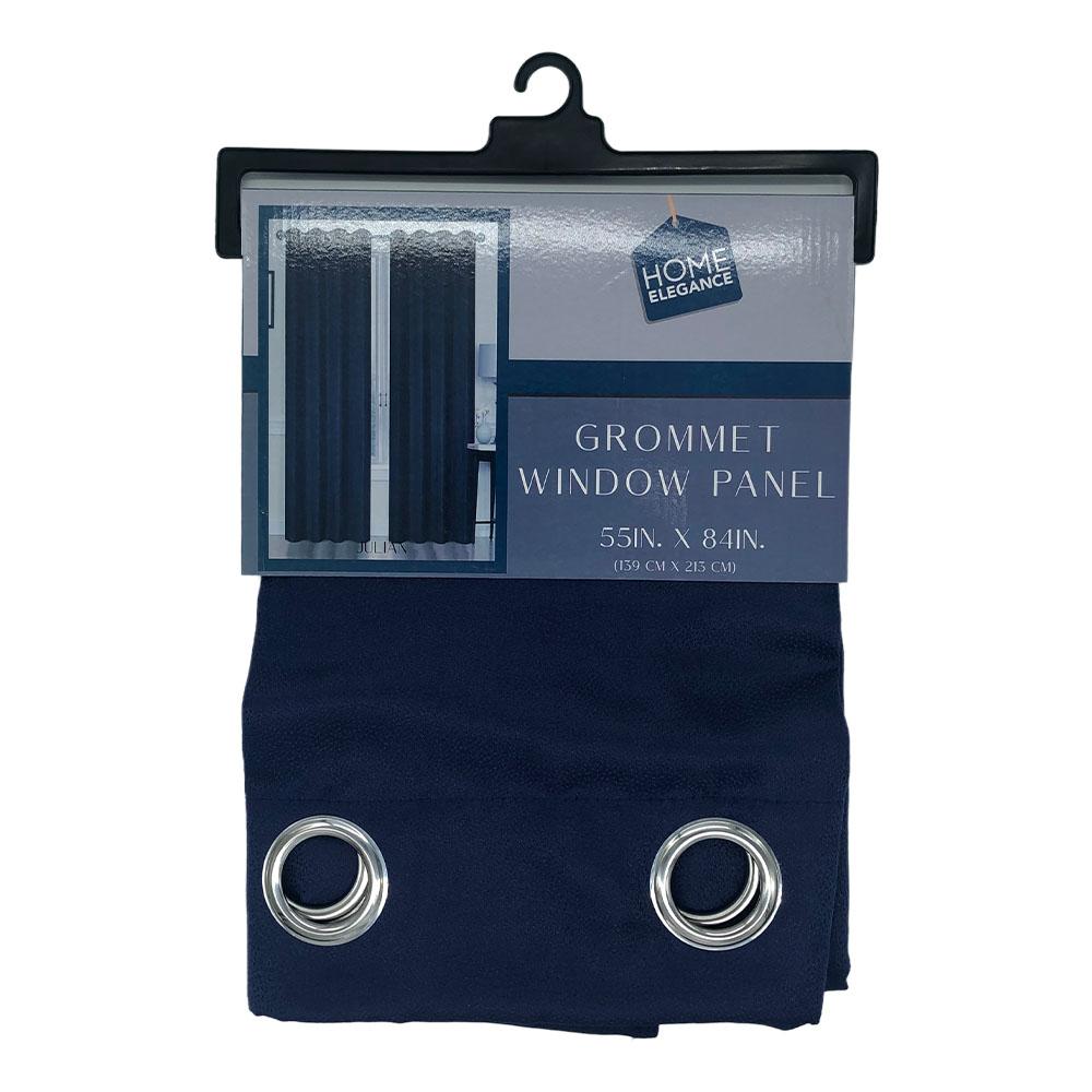 Cortina Home Elegance Julian Con Aros 55" x 84" - Azul Marino