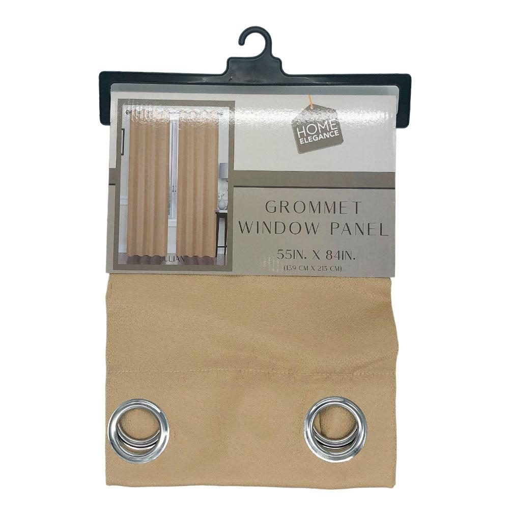 Cortina Home Elegance Julian Con Aros 55" x 84" - Dorado