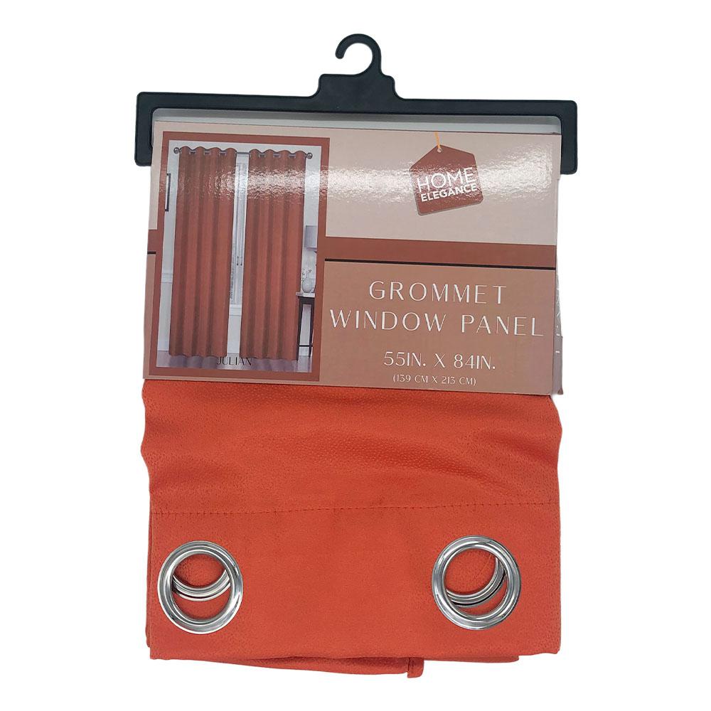 Cortina Home Elegance Julian Con Aros 55" x 84" - Naranja