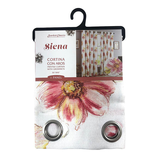 Cortina Scarlett Classics Siena Con Aros 55" x 90" - Rosa Claro