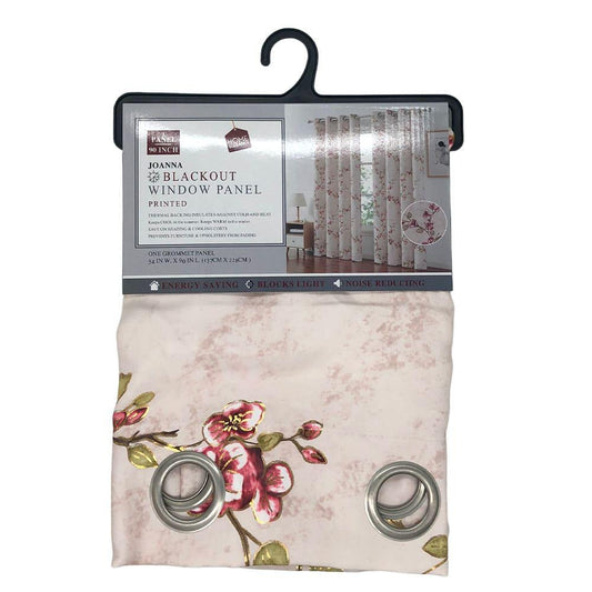 Cortina Johanna Home Elegance Blackout Estampado Con Aros 54" x 90" - Sandía