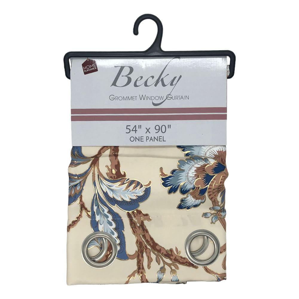 Cortina Becky Home Elegance Blackout Estampado 54" x 90" - Azul Marino