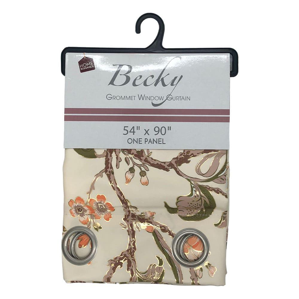 Cortina Becky Home Elegance Blackout Estampado 54" x 90" - Naranja