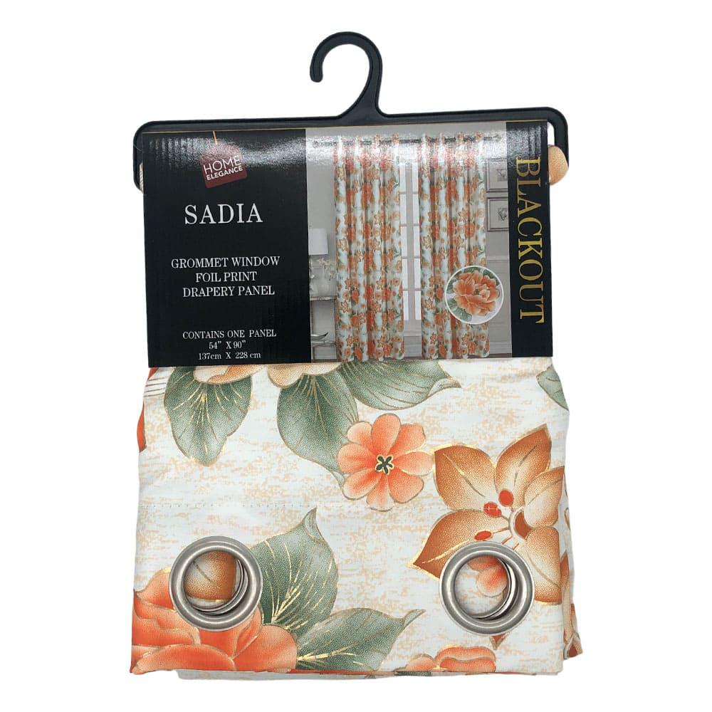 Cortina Sadia Home Elegance Blackout Estampado 54" x 90" - Naranja
