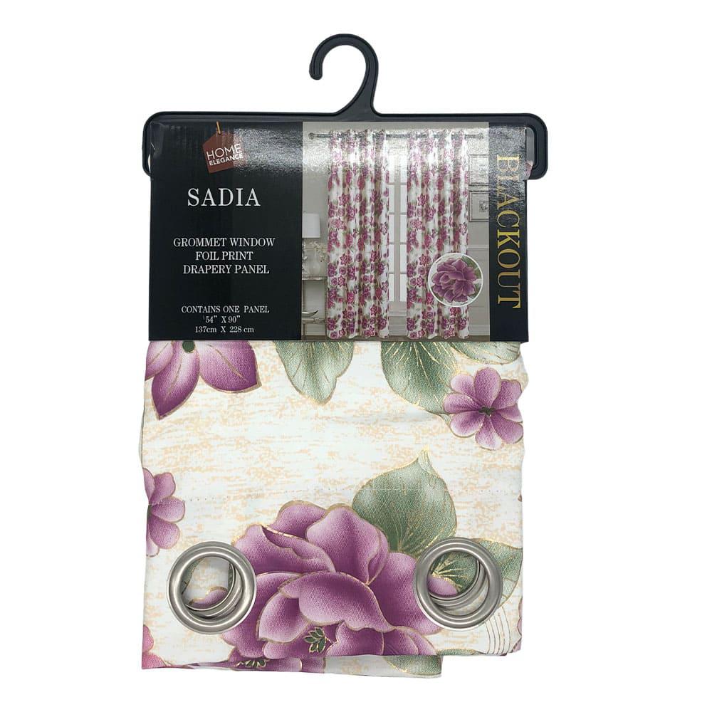 Cortina Sadia Home Elegance Blackout Estampado 54" x 90" - Lila