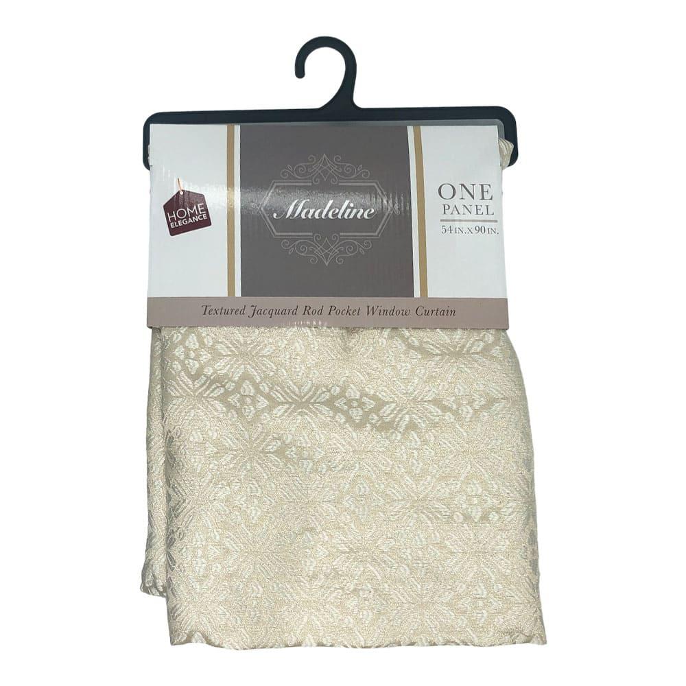 Cortina Madeline Home Elegance Con Rod Pocket 54" x 90" - Beige