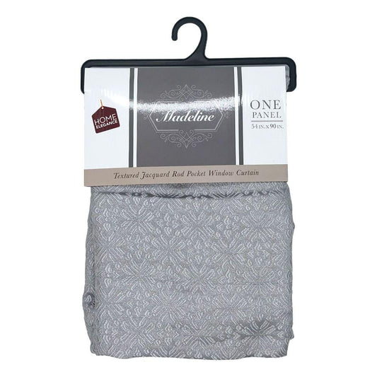 Cortina Madeline Home Elegance Con Rod Pocket 54" x 90" - Gris Claro