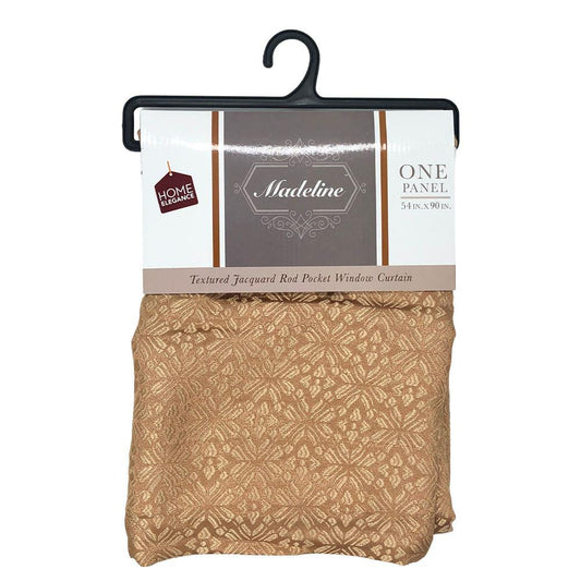 Cortina Madeline Home Elegance Con Rod Pocket 54" x 90" - Dorado