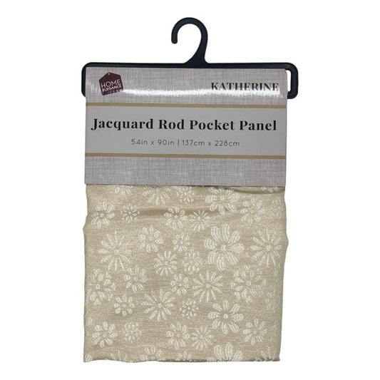 Cortina Katherine Home Elegance Con Aros 54" x 90" - Beige