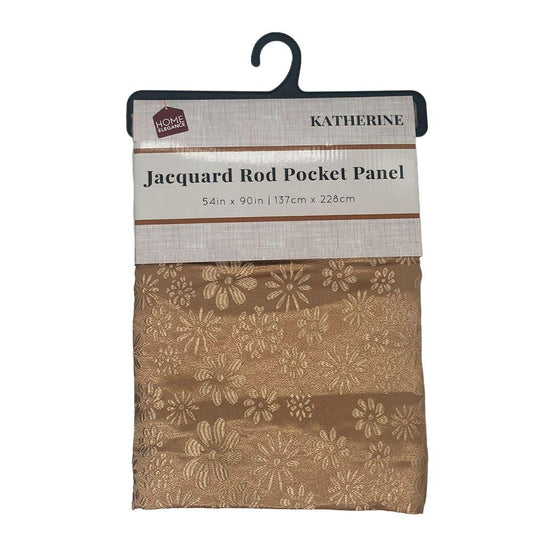 Cortina Katherine Home Elegance Con Aros 54" x 90" - Dorado