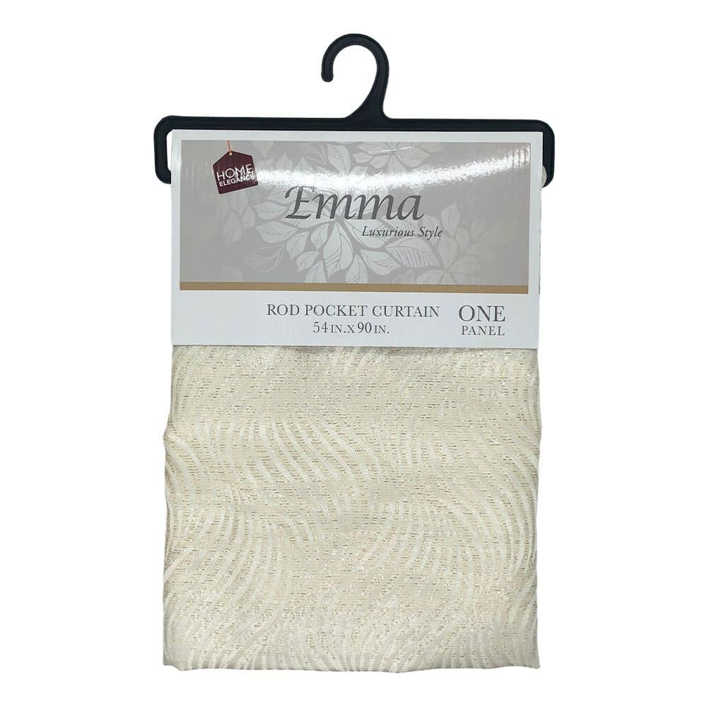Cortina Emma Home Elegance Con Rod Pocket 54" x 90" - Beige