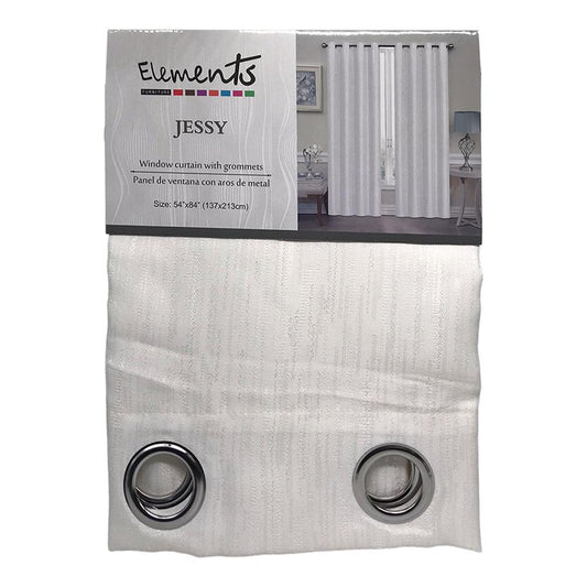 Cortina Elements Furniture Jessy Con Aros 54" x 84" - Blanco