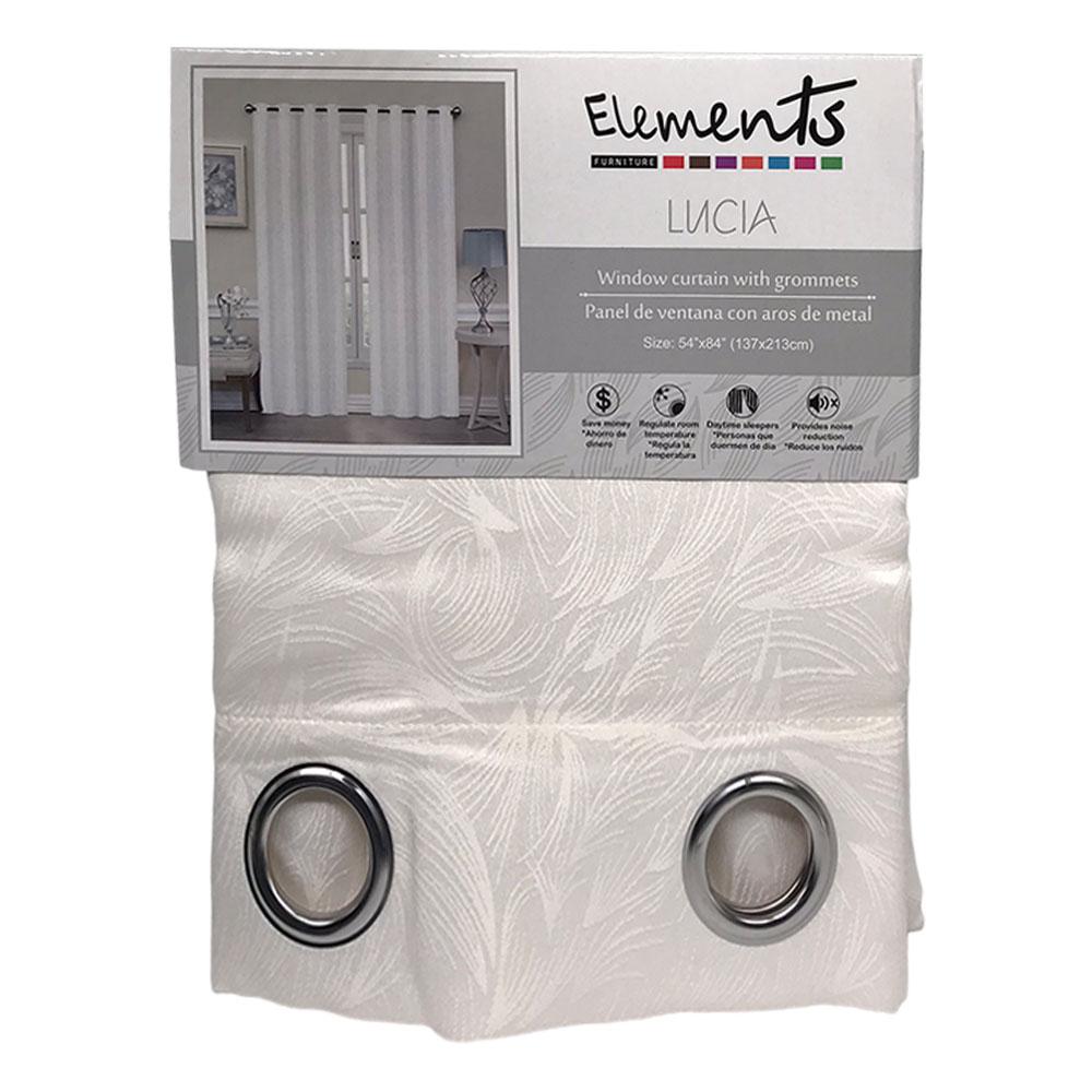 Cortina Elements Furniture Lucia Con Aros 54" x 84" - Blanco