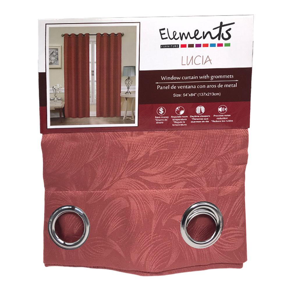 Cortina Elements Furniture Lucia Con Aros 54" x 84" - Marrón