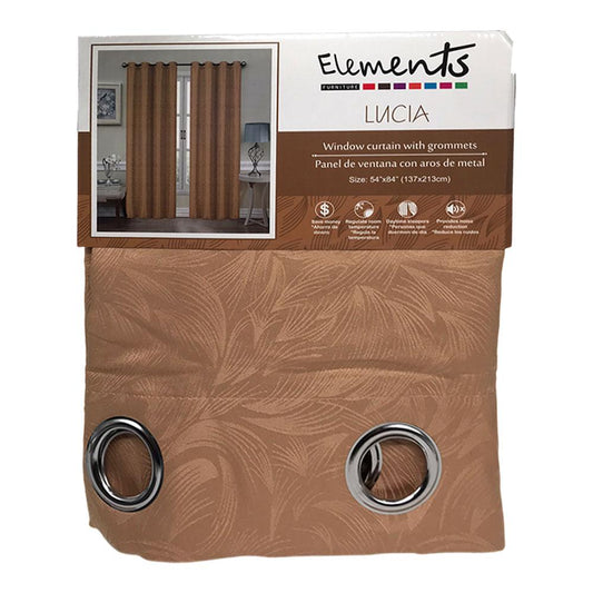 Cortina Elements Furniture Lucia Con Aros 54" x 84" - Dorado