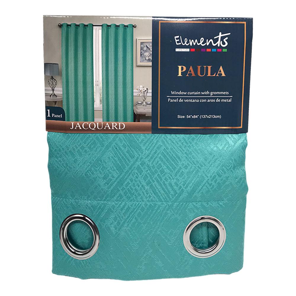 Cortina Elements Furniture Paula Con Aros 54" x 84" - Menta