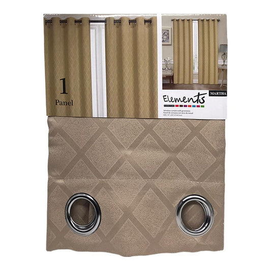 Cortina Elements Furniture Martha Con Aros 54" x 84" - Beige Oscuro