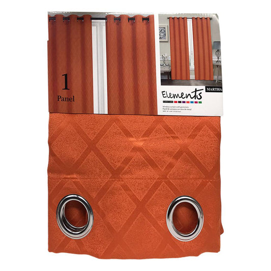 Cortina Elements Furniture Martha Con Aros 54" x 84" - Naranja