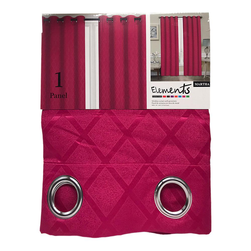 Cortina Elements Furniture Martha Con Aros 54" x 84" - Fucsia