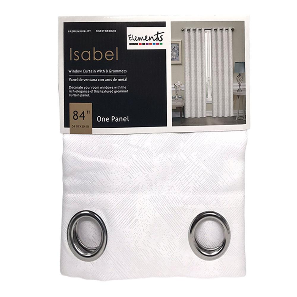 Cortina Elements Furniture Isabel Con Aros 54" x 84" - Blanco