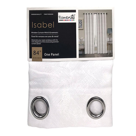 Cortina Elements Furniture Isabel Con Aros 54" x 84" - Blanco