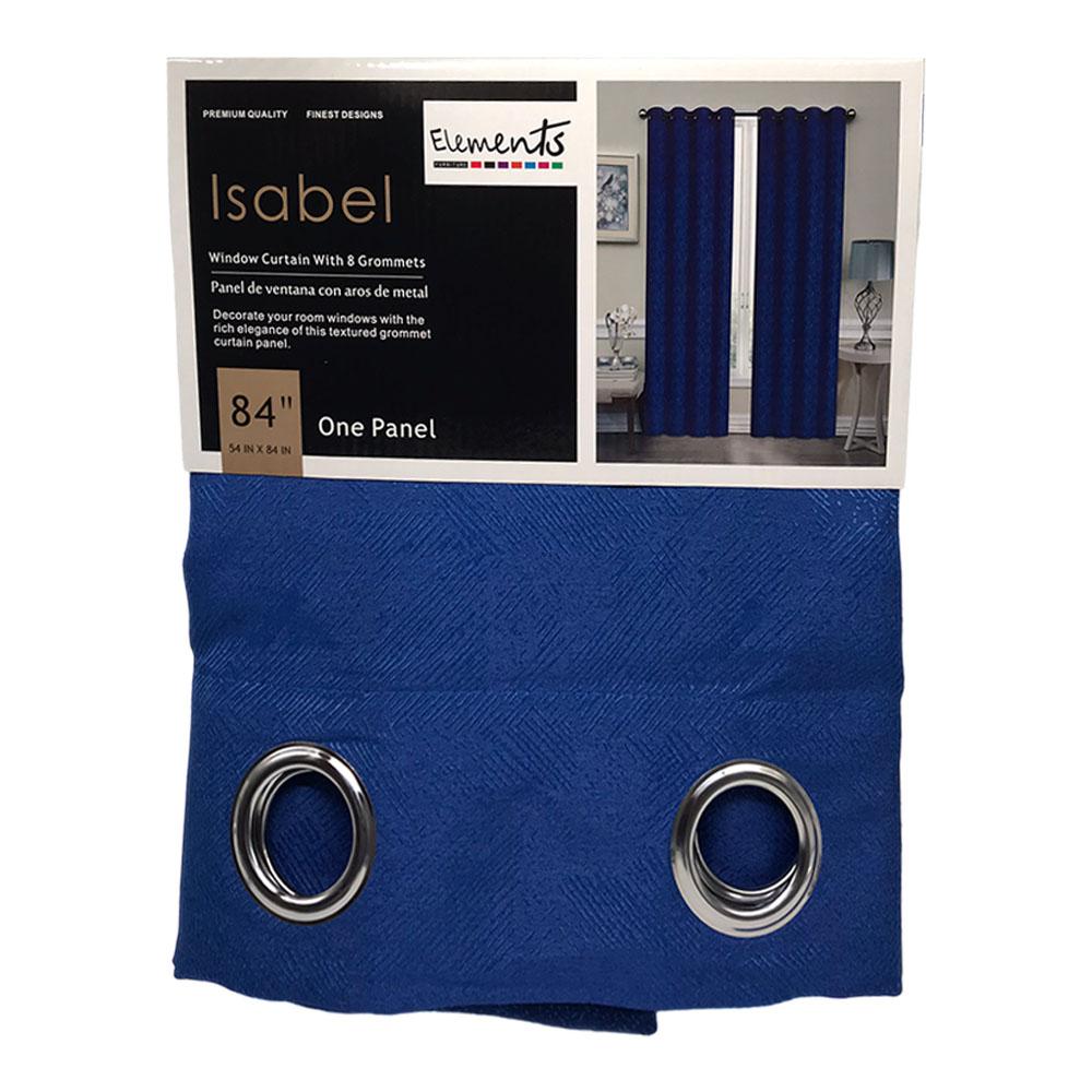 Cortina Elements Furniture Isabel Con Aros 54" x 84" - Azul