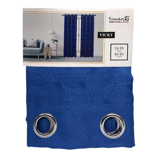 Cortina Elements Furniture Vicky Con Aros 54" x 84" - Azul