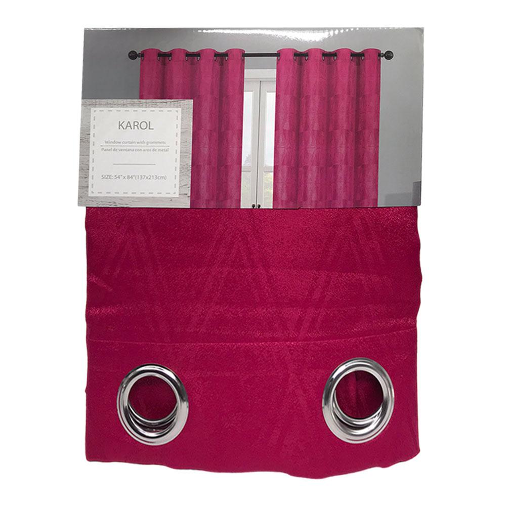 Cortina Elements Furniture Karol Con Aros 54" x 84" - Fucsia
