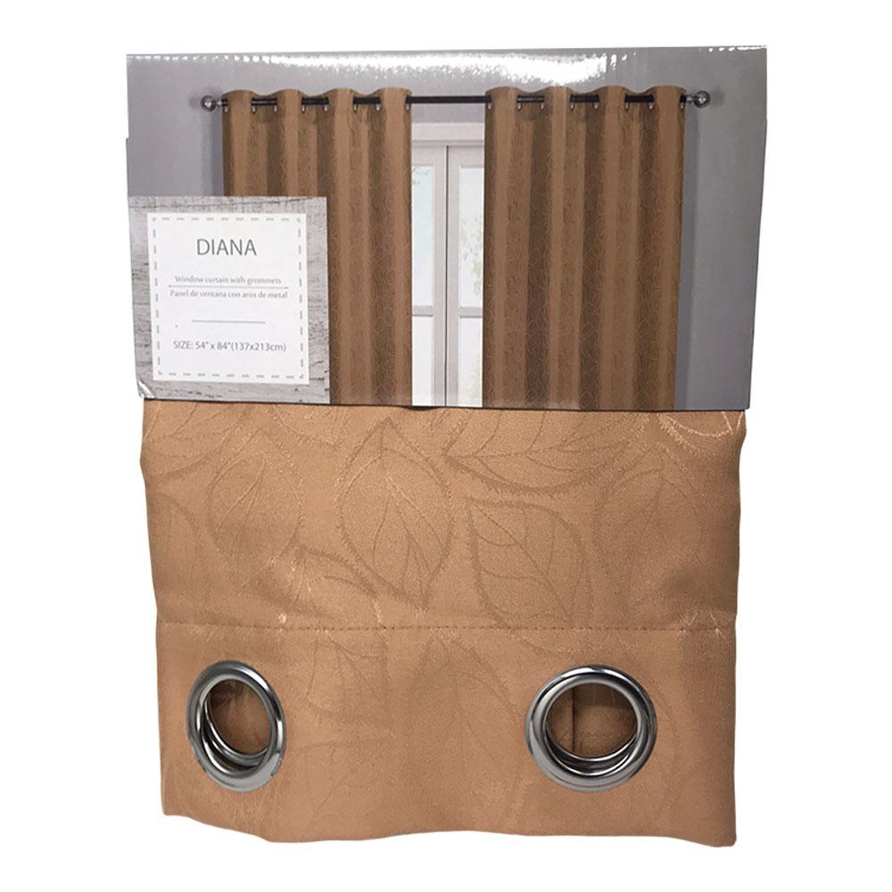 Cortina Diana Elements Furniture Con Aros 54" x 84" - Dorado