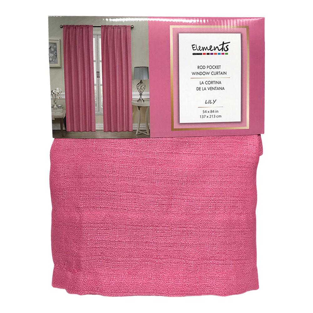 Cortina Elements Furniture Lily Con Rod Pocket 54" x 84" - Coral Oscuro