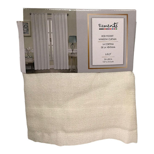 Cortina Elements Furniture Lily Con Rod Pocket 54" x 84" - Marfil