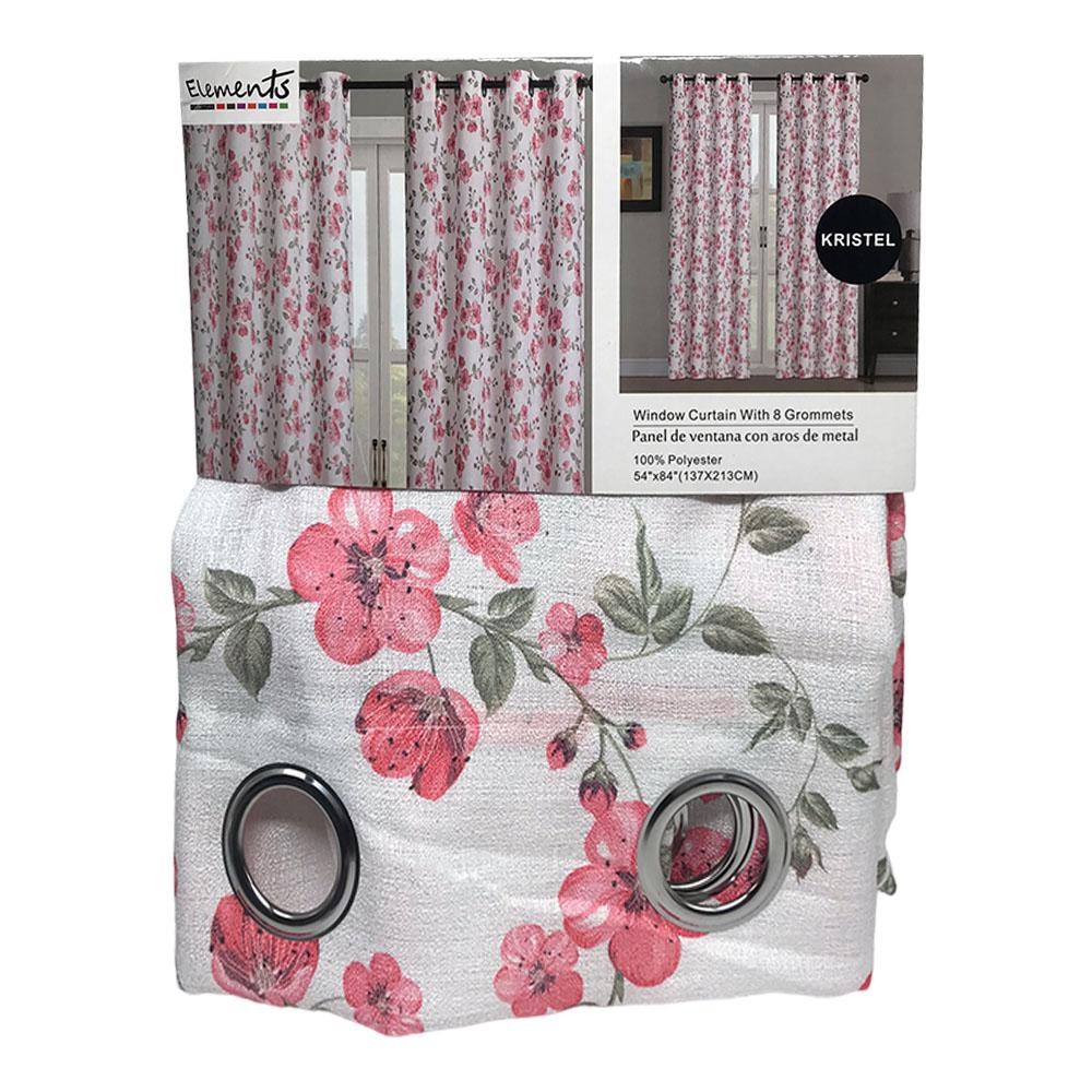 Cortina Elements Furniture Kristel Con Aros 54" x 84" - Coral