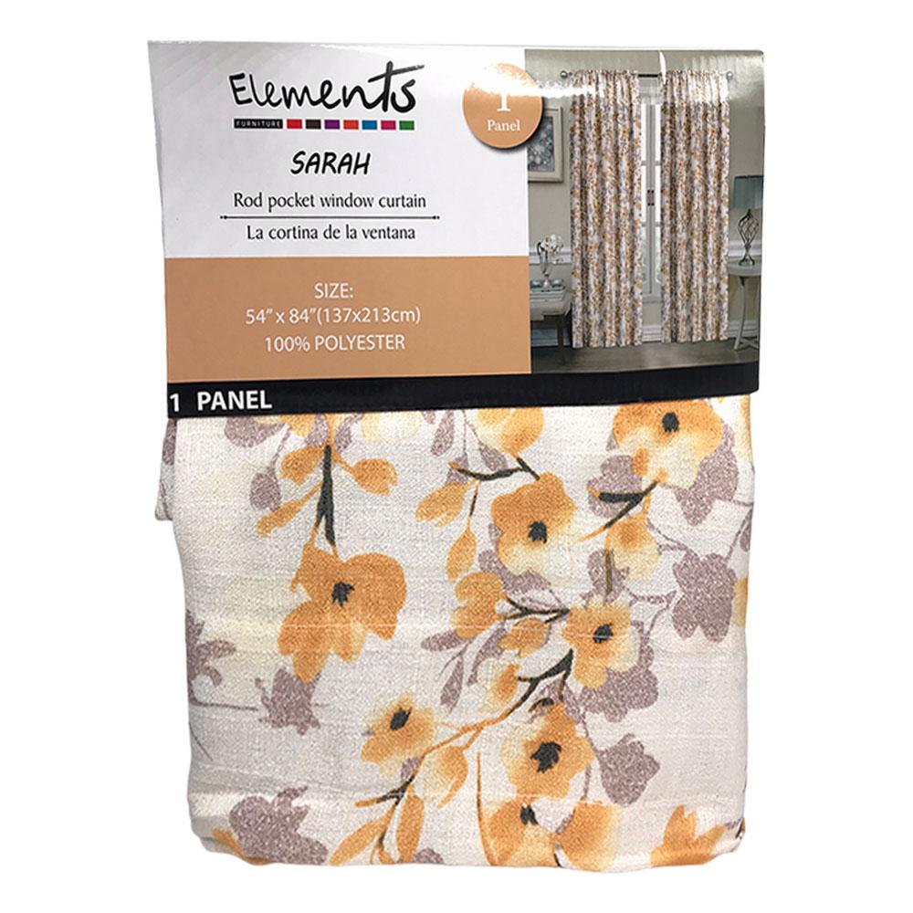 Cortina Elements Furniture Sarah Con Aros 54" x 84" - Mostaza