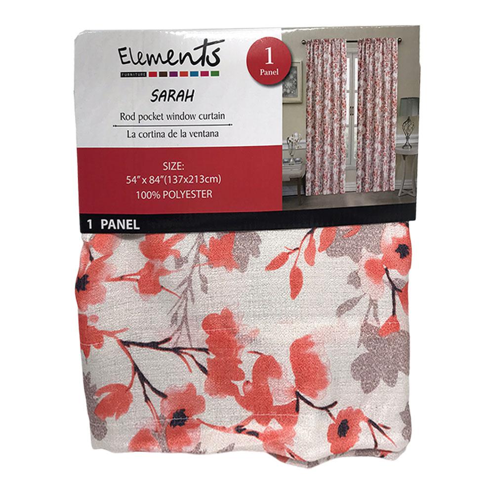 Cortina Elements Furniture Sarah Con Aros 54" x 84" - Naranja