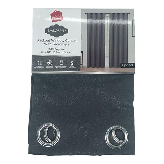 Cortina Lily Home Elegance Blackout 54" x 84" - Gris Oscuro