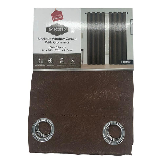 Cortina Lily Home Elegance Blackout 54" x 84" - Chocolate