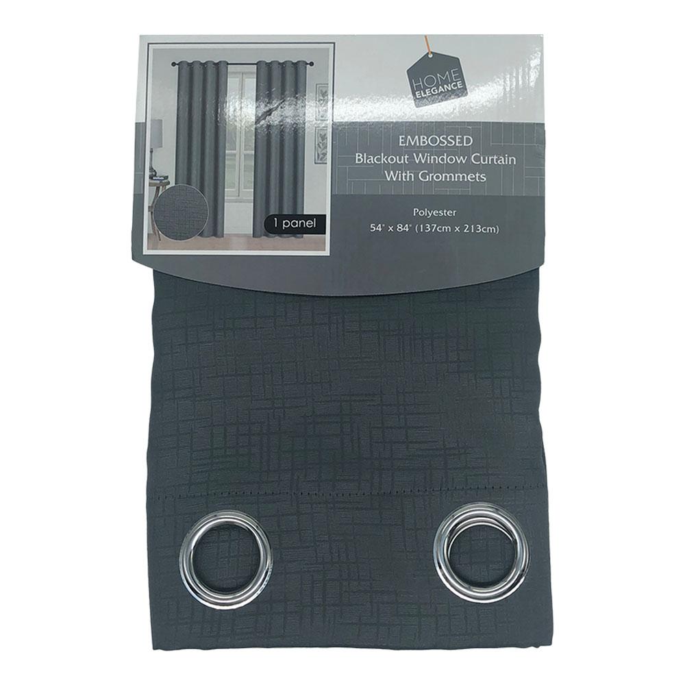 Cortina Kate Home Elegance Blackout 54" x 84" - Gris Oscuro