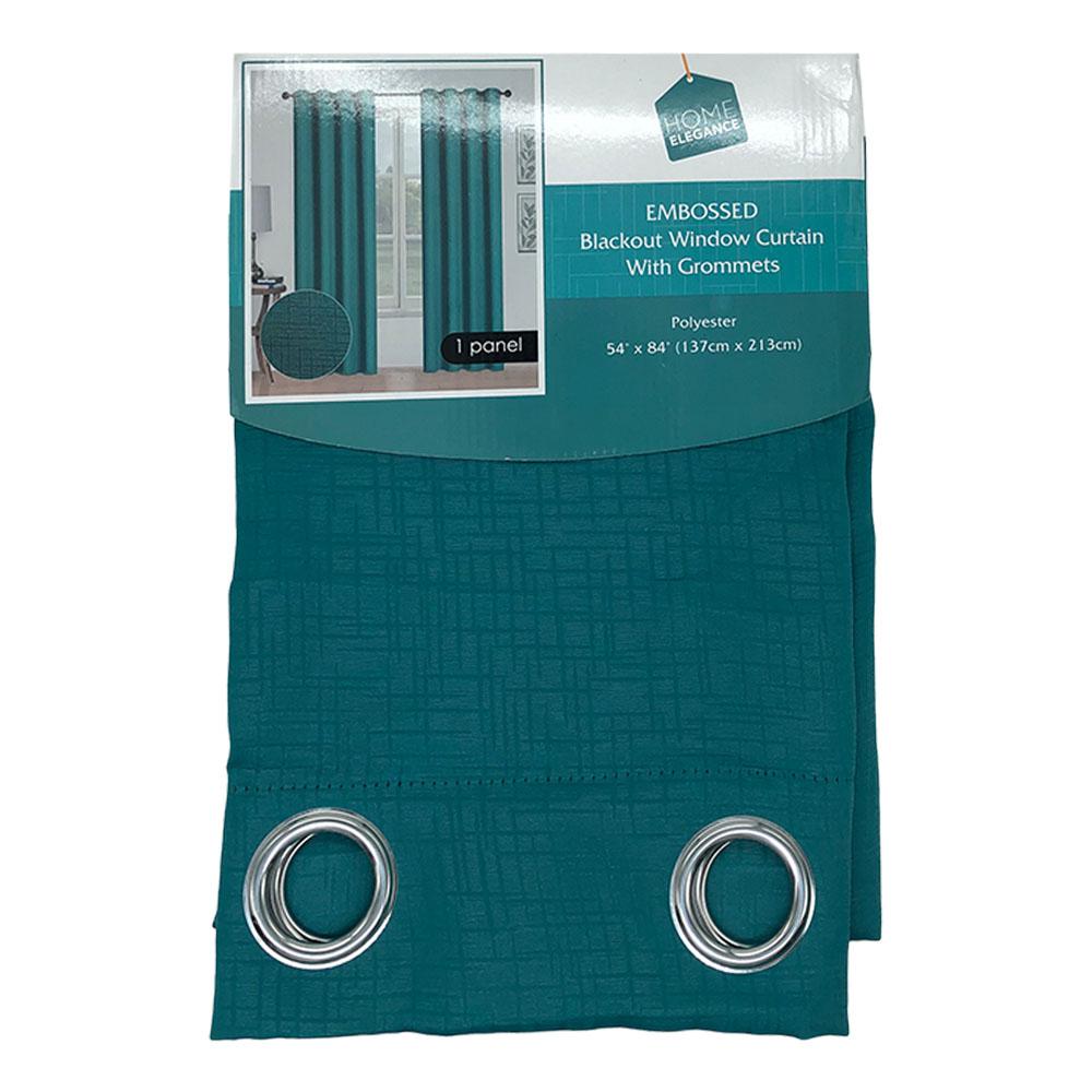 Cortina Kate Home Elegance Blackout 54" x 84" - Aguamarina Oscuro