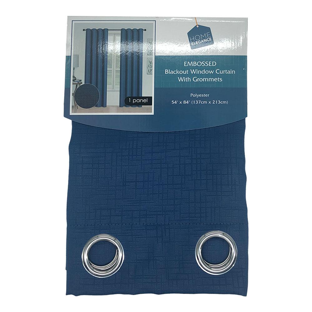 Cortina Kate Home Elegance Blackout 54" x 84" - Azul Marino