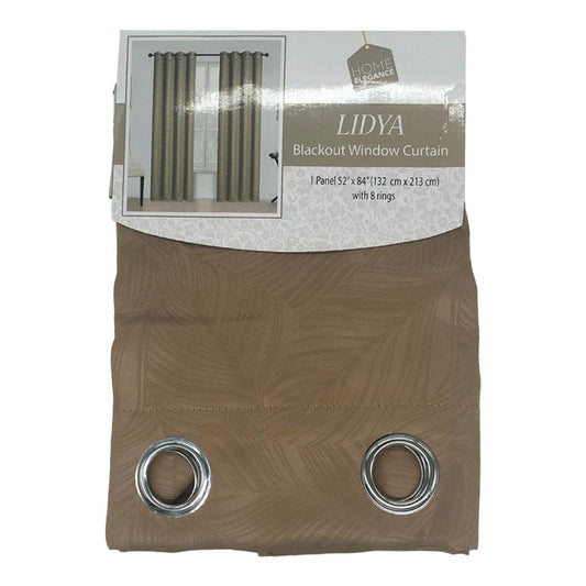 Cortina Lidya Home Elegance Blackout Con Aros 52" x 84" - Dorado