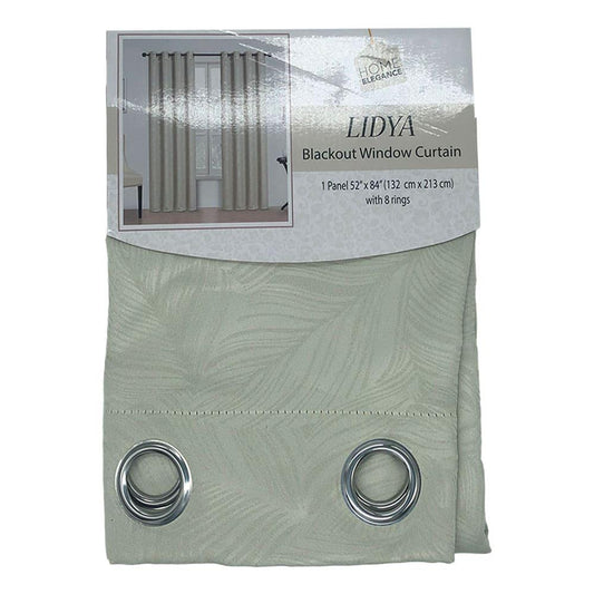 Cortina Lidya Home Elegance Blackout Con Aros 52" x 84" - Amarillo Claro