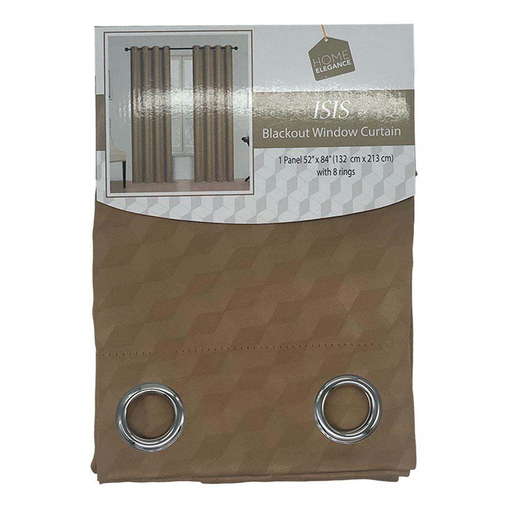 Cortina Isis Home Elegance Blackout Con Aros 52" x 84" - Dorado